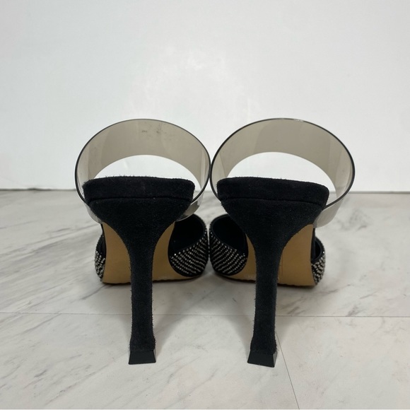 Vince Camuto Kempern Jeweled Black Heeled Mule 7M - Picture 3 of 13